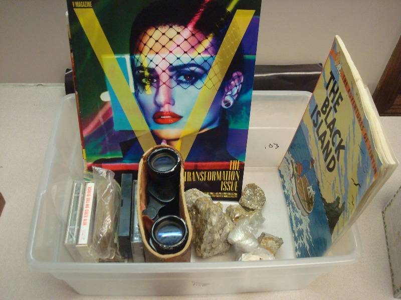 Small Bin With Some Items, Pins