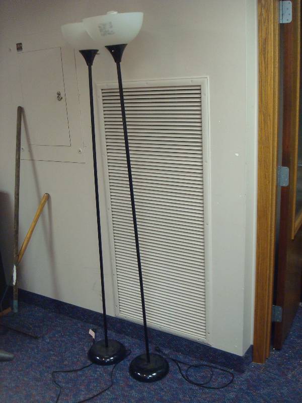 Pair Of Floor Lamps, Work, Wobble, Show Wear