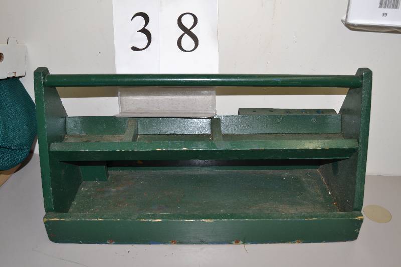 lot 38 image: wooden tool box
