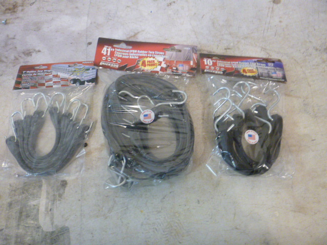 3 Packs of Erickson Industrial EPDM Rubber Tarp Straps
