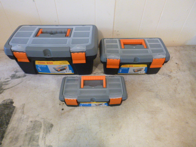3 Piece Plastic Toolboxes