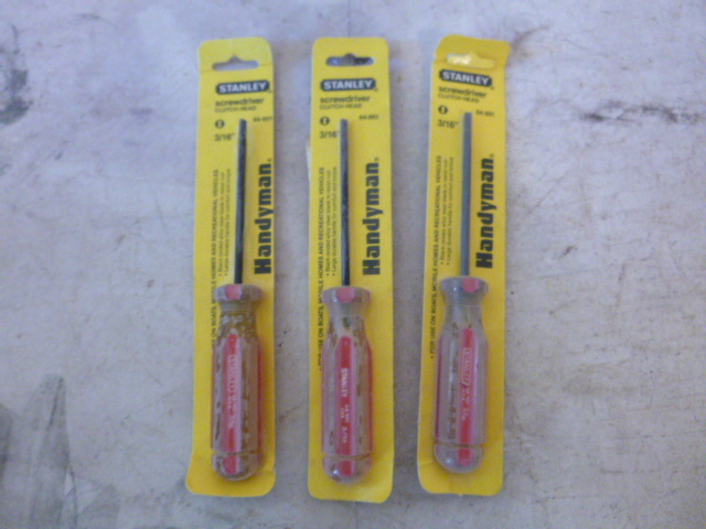 3 Stanley Clutch Head Screwdrivers