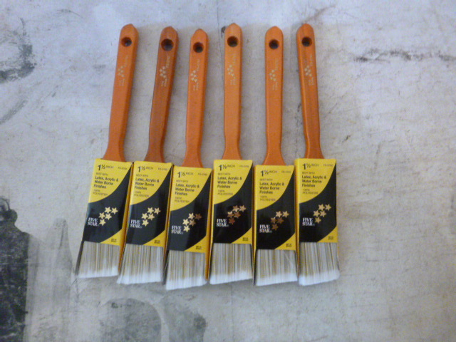 6 Five Star Paint Brushes