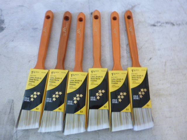 6 Five Star Paint Brushes