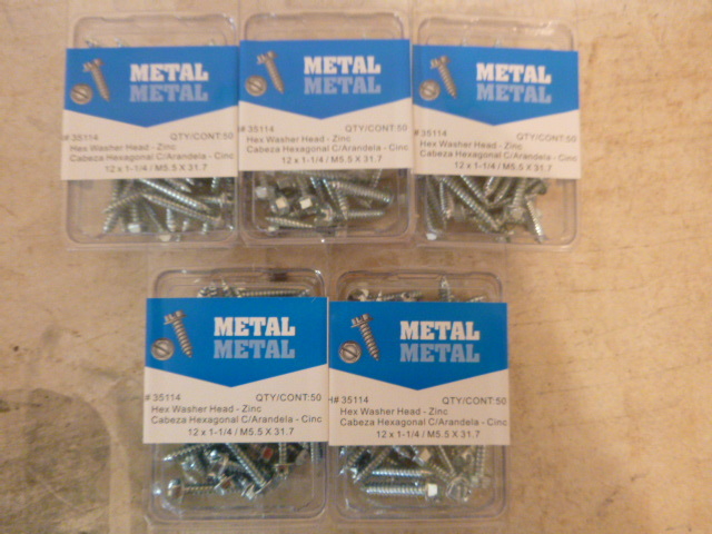 5 Packs of Hex Washer Head Screws