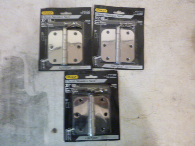 3 Stanley Classic Stainless Steel Hinges