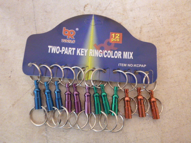 12 BR Tools Two Part Color Key Rings