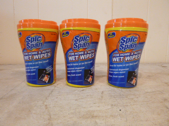 3 Containers of Spic and Span Wet Wipes