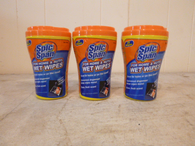 3 Containers of Spic and Span Wet Wipes