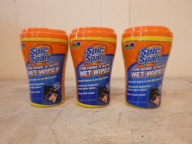 3 Containers of Spic and Span Wet Wipes