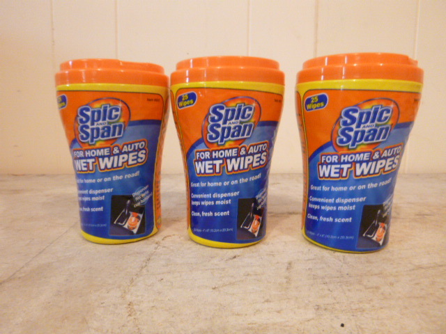 3 Containers of Spic and Span Wet Wipes