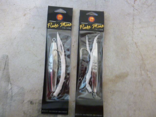 2 Hurricane Fluke Mine White Lures
