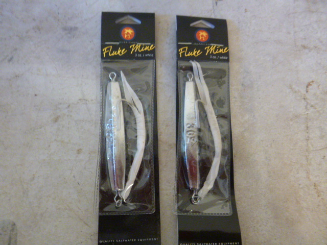 2 Hurricane Fluke Mine White Lures