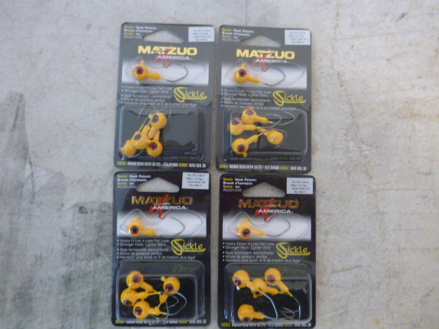 4 Packs of Matzuo Sickle Jig Heads
