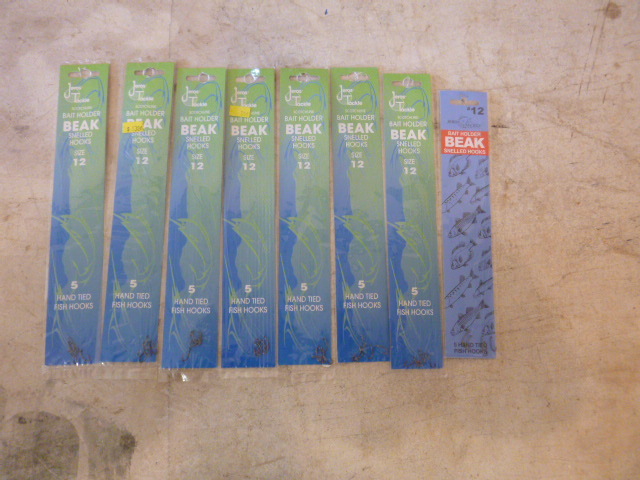 8 Packs of Jero Tackle Hand Tied Snelled Bait Holder Hooks