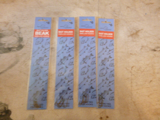 4 Packs of Jero Tackle Hand Tied Snelled Bait Holder Hooks