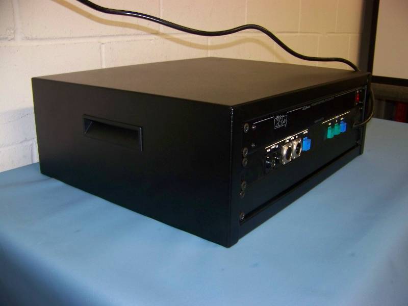 lot 95 image: Juice Goose (JG) Junior, Power Distribution Center and Connector Plate in Small, Metal Encased Rack  Box