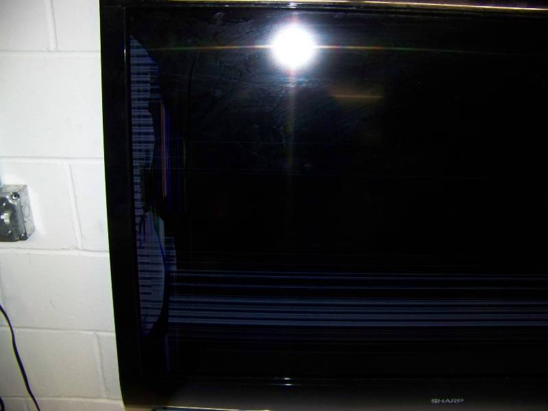 lot 103 image: 52, Sharp, Aquos, LCD (Liquid Crystal Display), Television  TV for PARTS  REPAIR