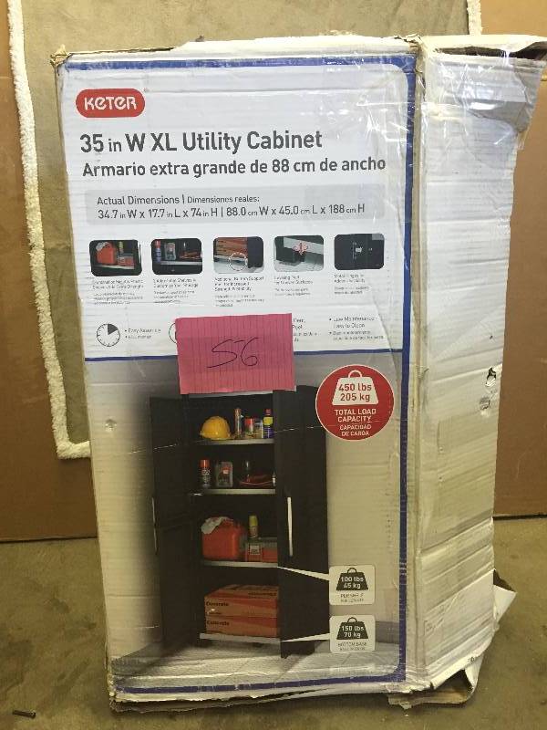 Keter 35W XL Utility Cabinet not inspected
