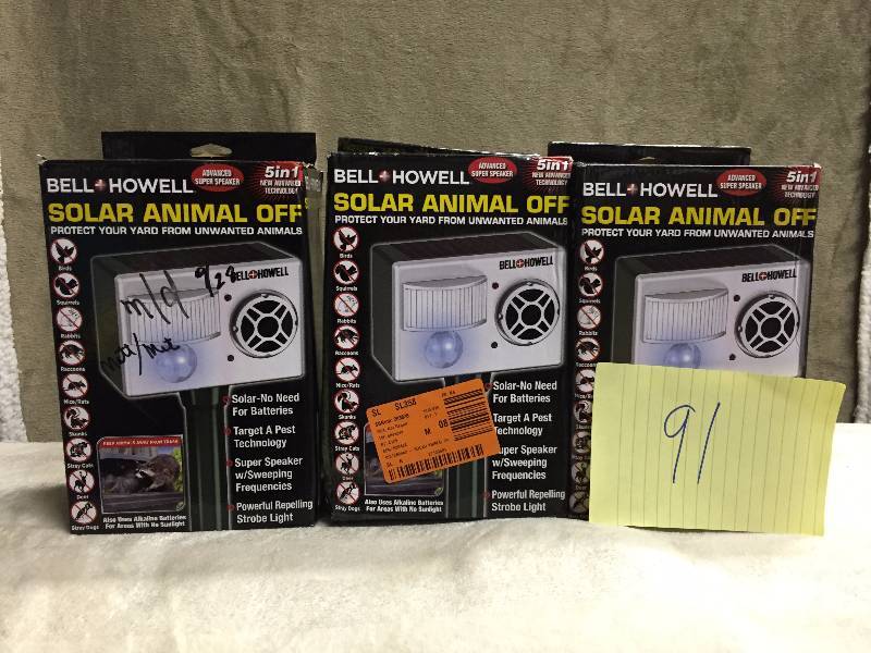 Lot of 3 Solar Animal Off