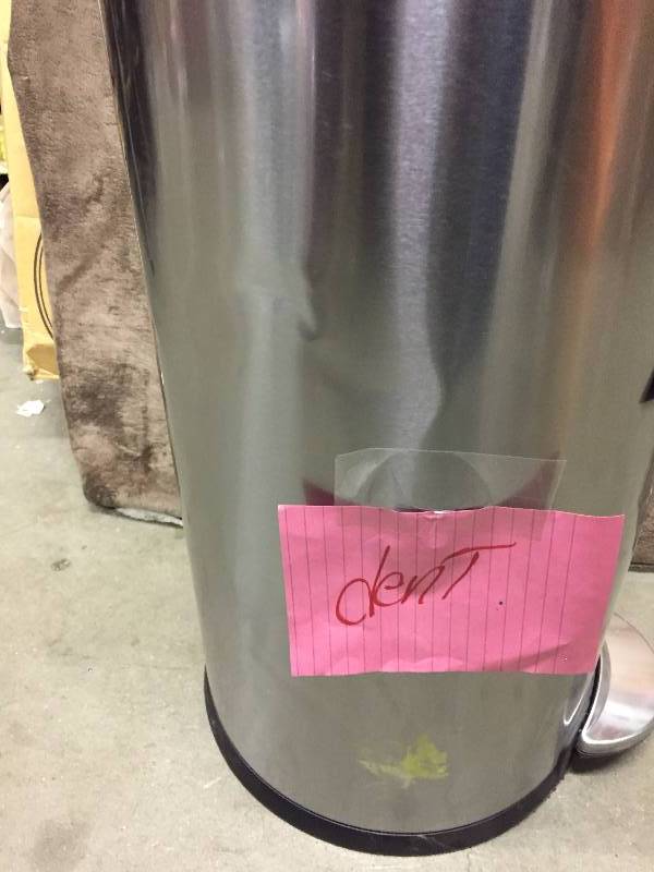 Sainless Steel Trash Can Small dent