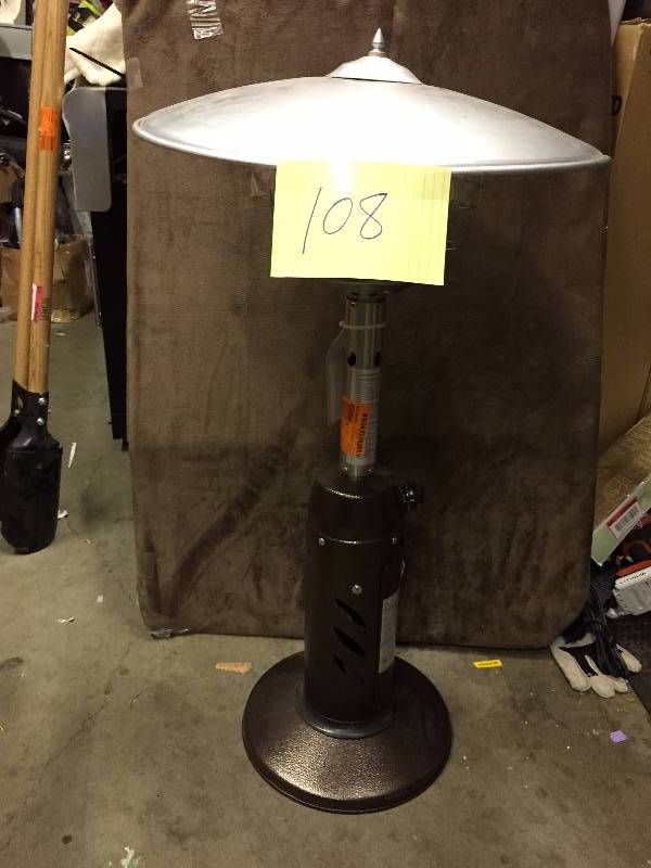 11,000 BTU Powder Coated Bronze Tabletop Propane Patio Heater