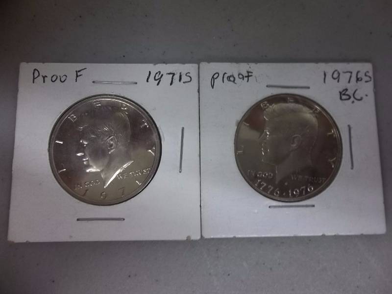 1971, 1976 Kennedy Half Dollar Proofs