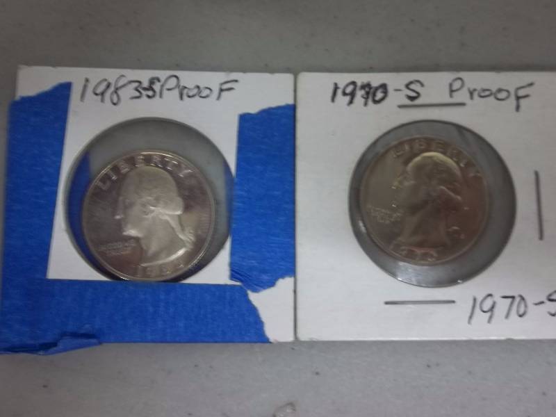 1970 S, 1983 S Washington Quarter Proofs