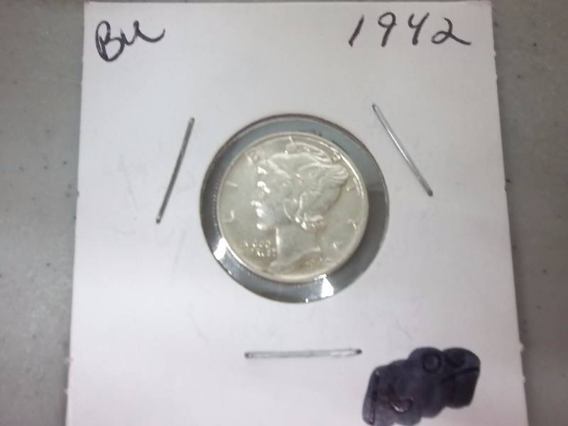 1942 Mercury Dime BU