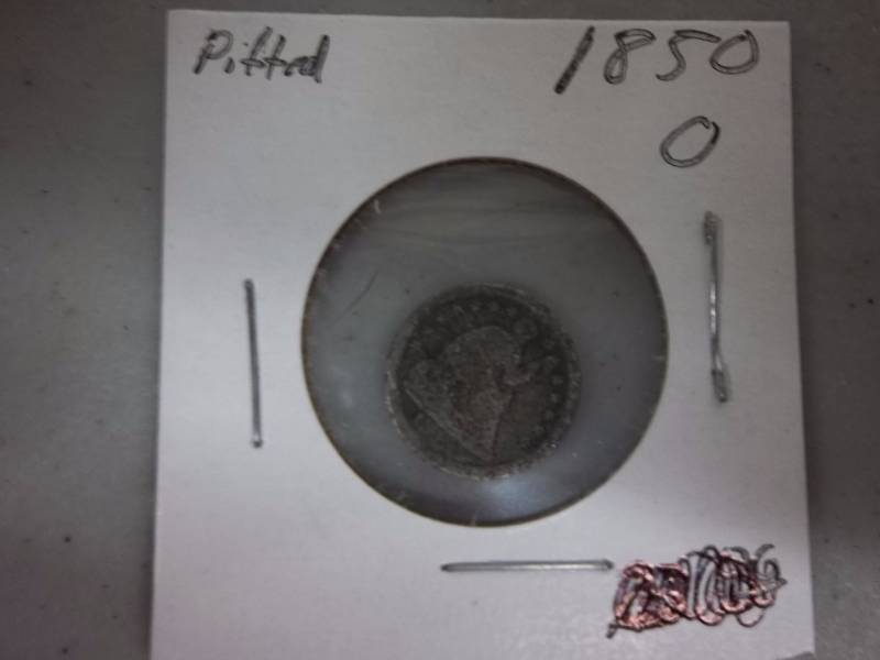 1850 O Half Dime ( Pitted)