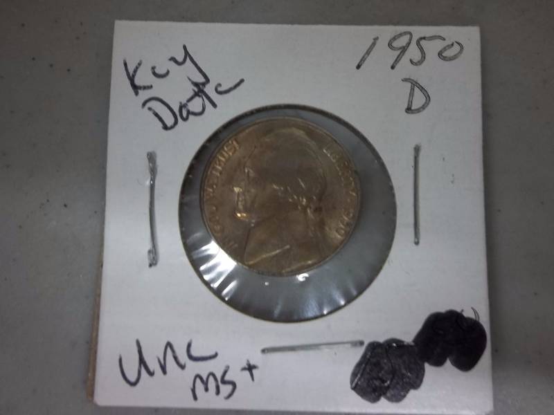 1950 D Jefferson Nickel Unc MS( Key Date)
