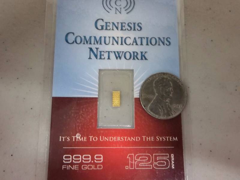 Gold Bar .125 Grams 999.9 Fine