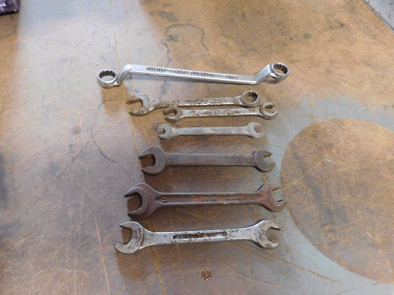 lot 12 image: 7 misc wrenches see photos or inspect for sizes and brands