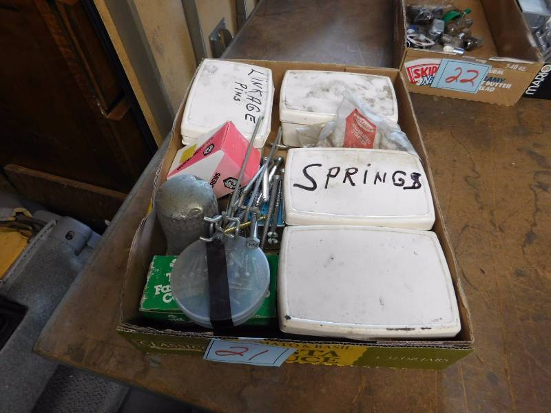 lot 21 image: large lot of misc hardware spring, screws and more