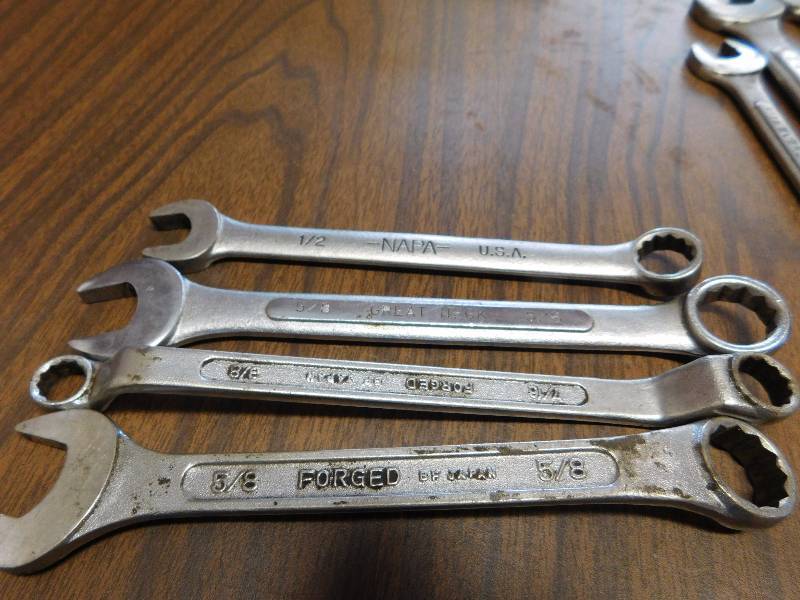 lot 55 image: 11 random wrenches various sizes good working order see photos