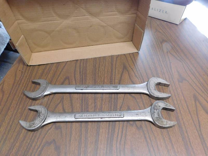lot 53 image: 2 standard Craftsman wrenches one 1-38 & 1-716 and one 1-14 & 1516