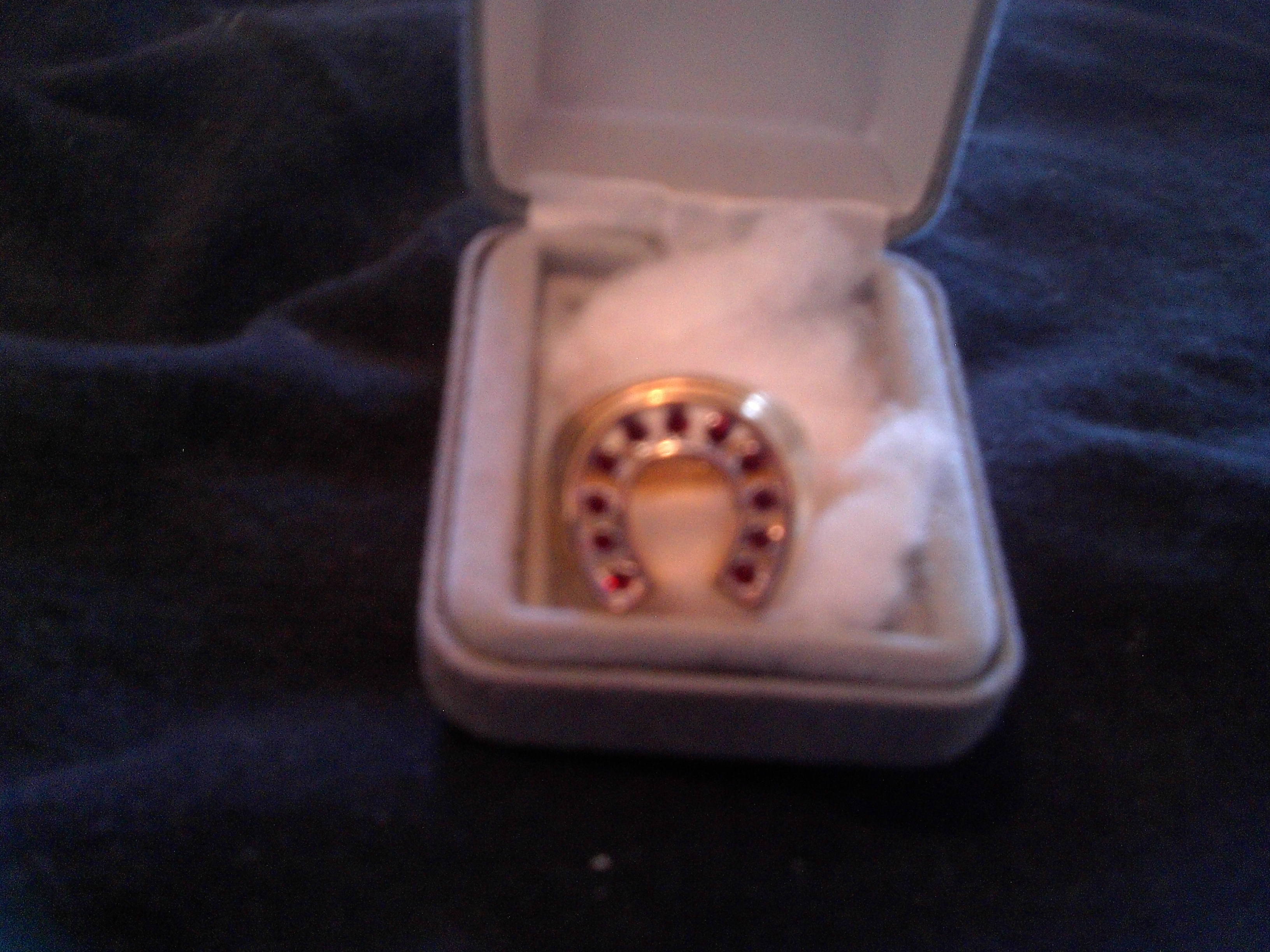 mens ruby horse shoe ring