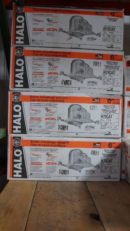 lot 45 image: 4 Boxes of New 6-Packs HALO H71CAT 6 Recessed Lighting Housing