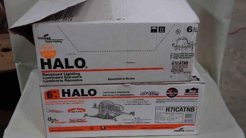lot 46 image: 2 Sealed Boxes of 6 Qty HALO H71CATNB 6 Recessed Housing