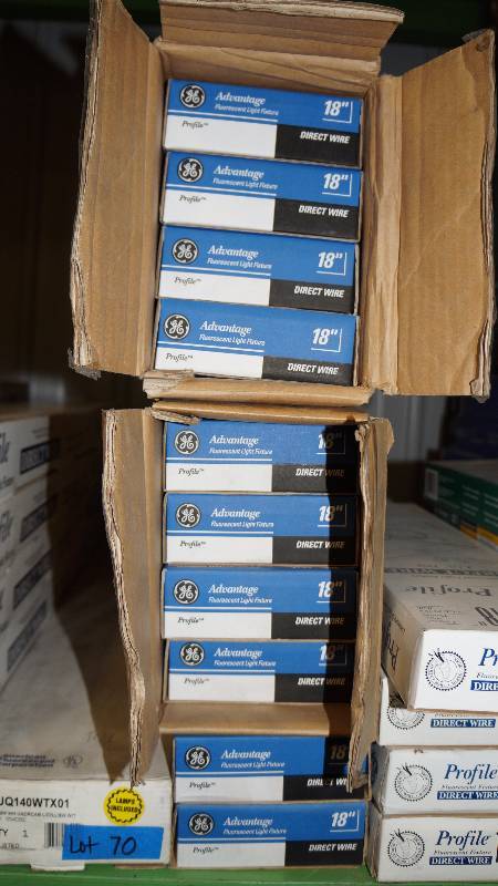 lot 71 image: Lot of 10 NIB GE Profile 18 Advantage Fluorescent Undercabinet Light Fixtures