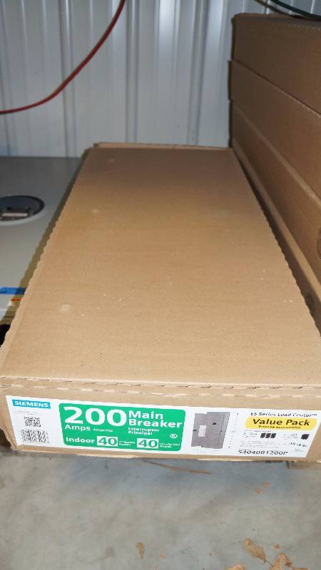 lot 81 image: NIB Siemens 200 Amps Indoor ES Series Load Center Main Breaker Value Pack