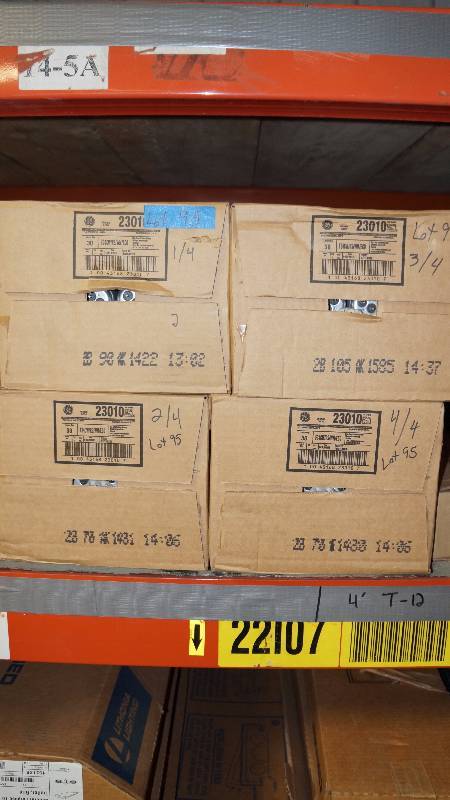 lot 95 image: Lot of 4 Unopened NIB GE Eco T12 Lamps