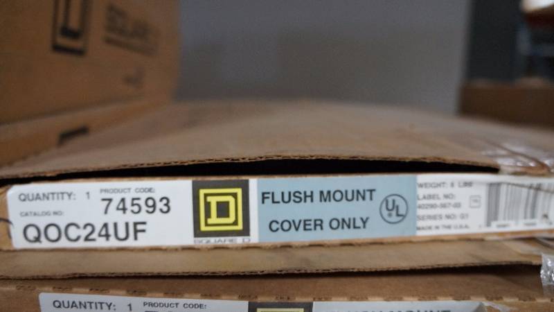 lot 140 image: NIB Square D Flush Mount Cover for QO324L125G Load Center