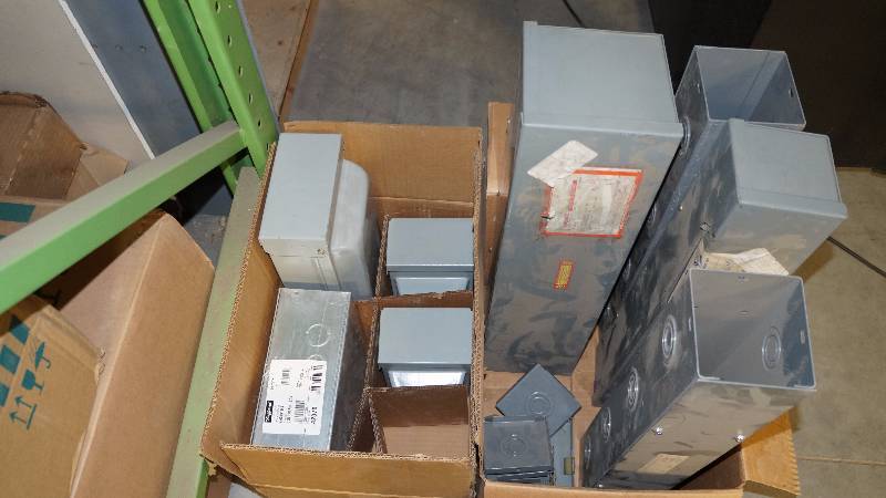 lot 200 image: Mixed Lot of New Pullout Switches, WireAuxilliary Gutters,