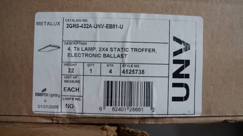 lot 65 image: Lot of 3 NIB 4 Florescent Lights