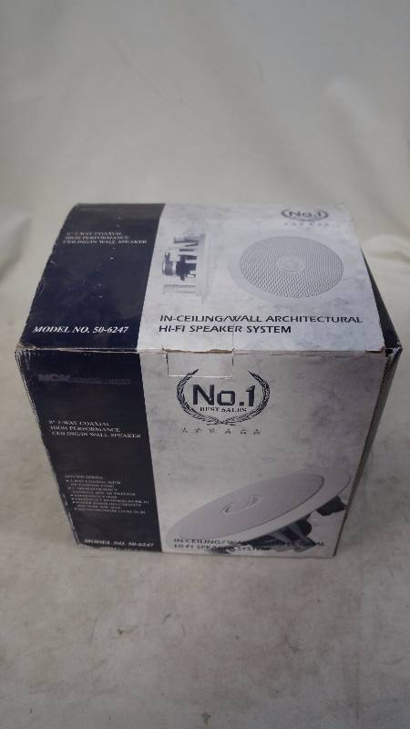 lot 423 image: NIB MCM Custom Audio 8 2-Way Coaxial High Performance CeilingIn Wall Speaker System