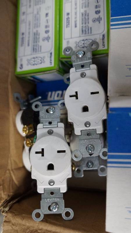 lot 441 image: Mixed Lot of NIB Leviton Face Covers and Tamper Resistant Duplex Receptacles