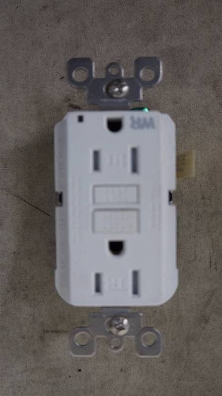 lot 446 image: Lot of 5 NIB Leviton Commercial Smartlockpro Weather & Tamper Resistant Slim GFCI Lighted