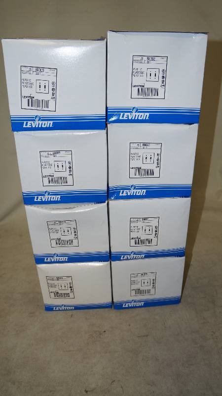 lot 450 image: Lot of NIB Leviton White Plastic Face Plates