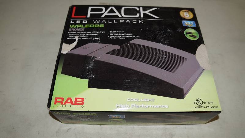 lot 348 image: Rab Lighting LED Bronze Wallpack WPLED26 LPack